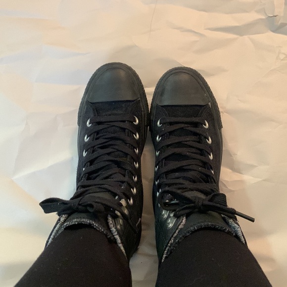 Converse shoes all black velvet tall - Picture 5 of 6